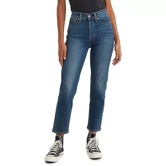 Levi’s Wedgie Straight High Rise Jeans in Medium Wash Size 27 - Picture 1 of 8